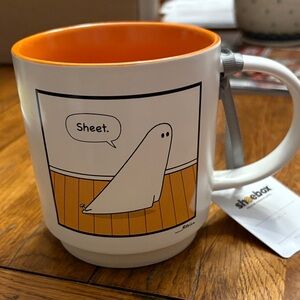 Hallmark Shoebox Ghost Mug - White and Orange